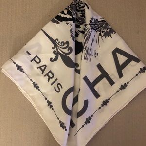 Chanel Ivory Silk Scarf Métiers d'Art Collection